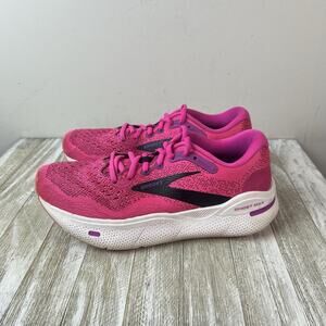 Brooks Ghost Max 2 Women’s Sz 8 Pink Glo/Purple/Black Sneakers Shoes.